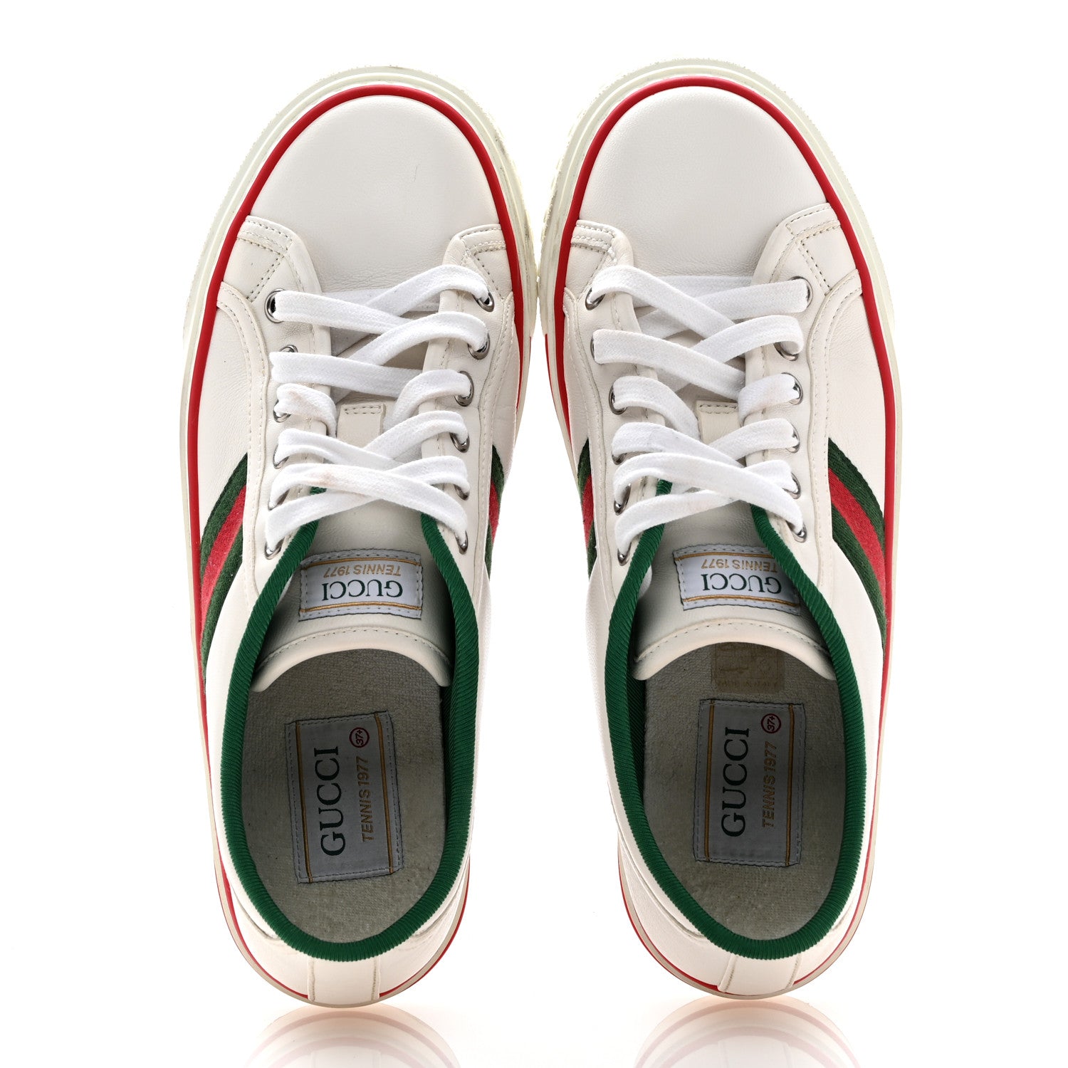 Gucci Jacquard Mini GG Monogram Web Womens 1977 Tennis Sneakers 37.5 White 2 of 10