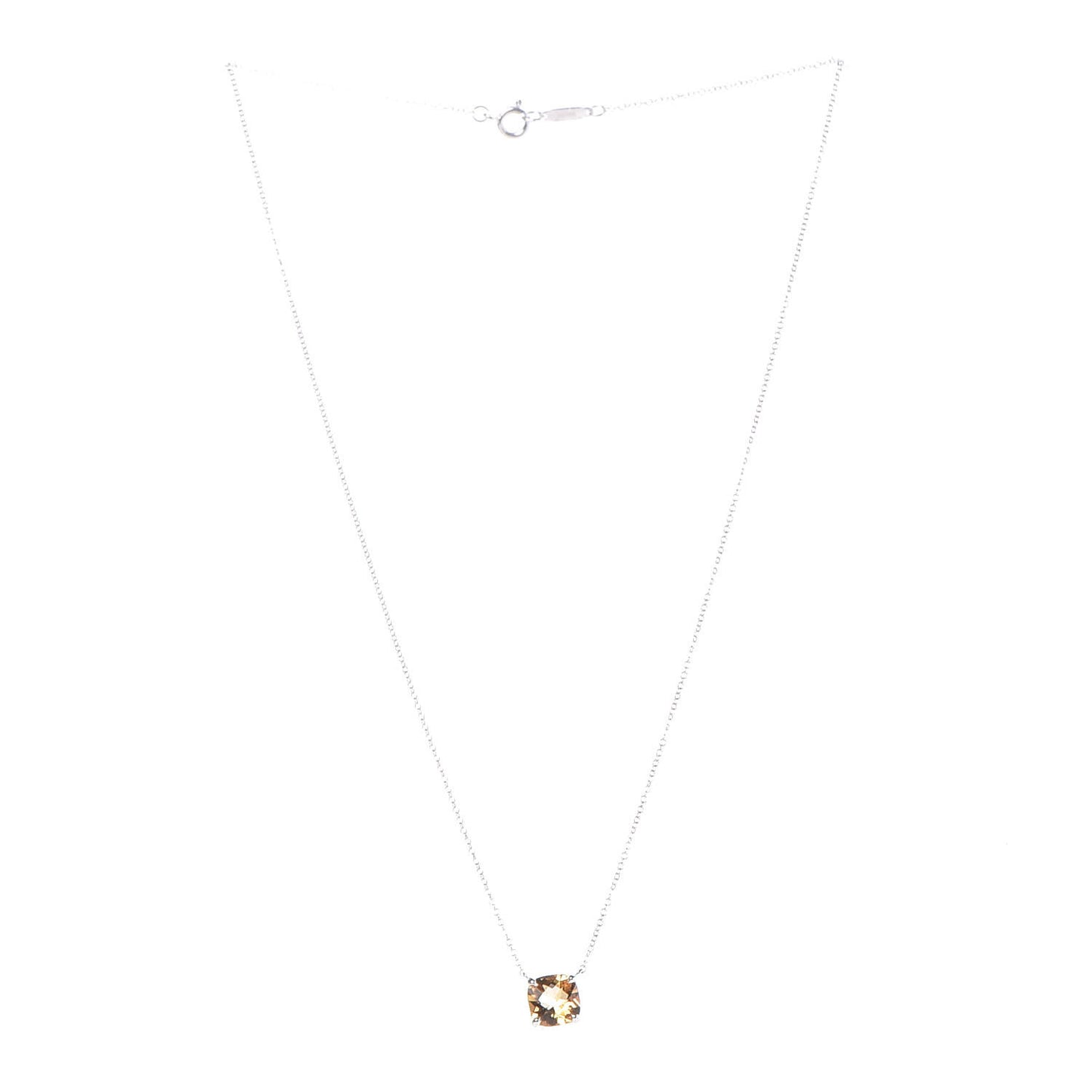 Sterling Silver Citrine Sparklers Pendant Necklace