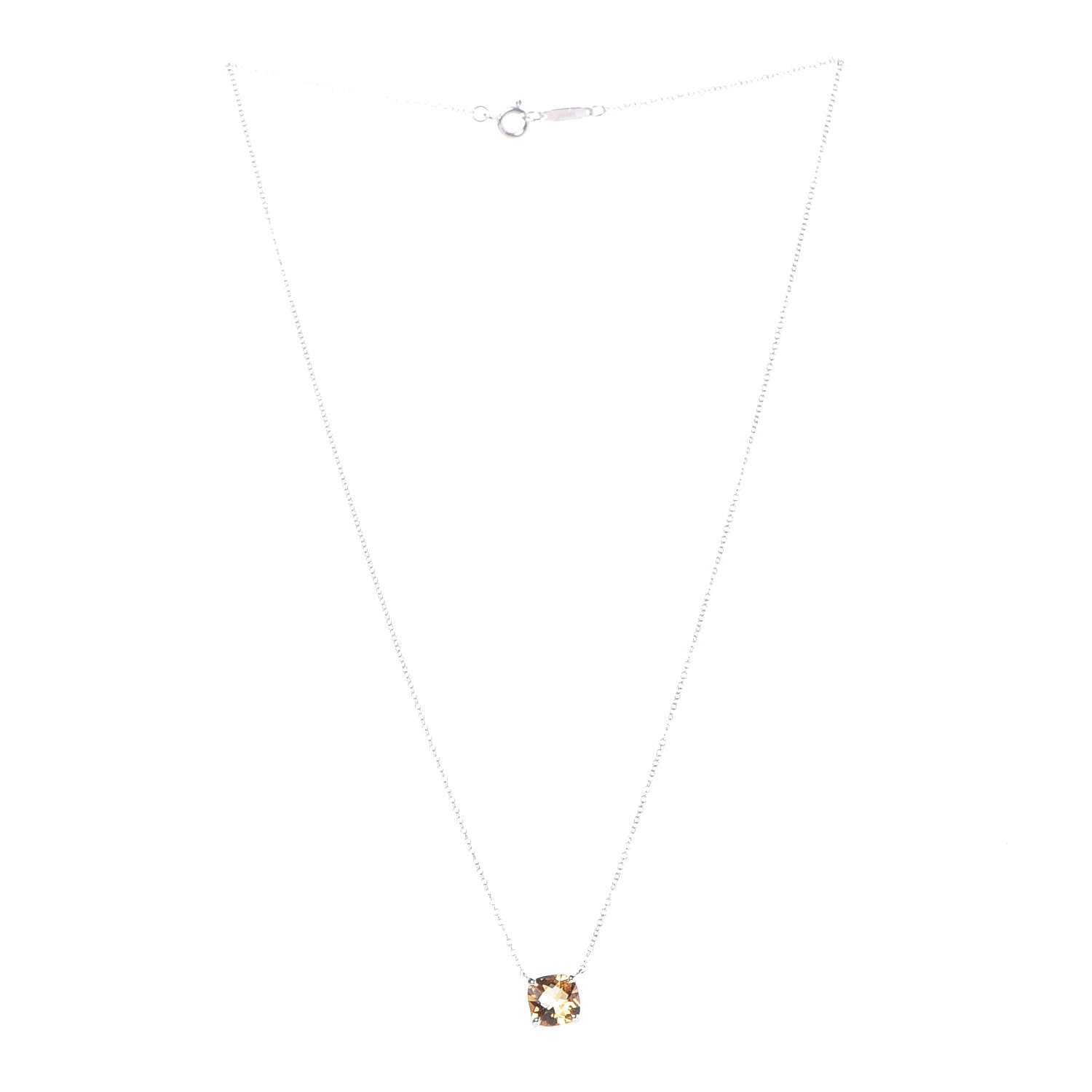 Tiffany Sterling Silver Citrine Sparklers Pendant Necklace 3 of 7