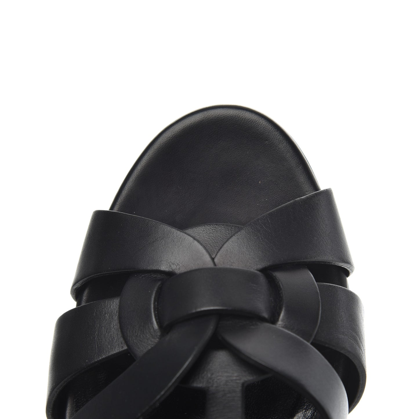 Calfskin Tribute 75 Platform Sandals 37 Black