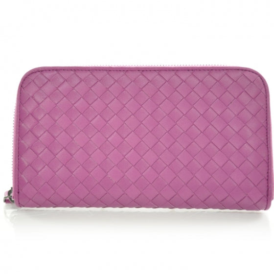 Bottega Veneta Nappa Intrecciato Zip Around Wallet Ametista 5 of 9
