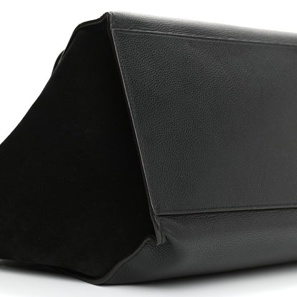 Celine Drummed Calfskin Suede Large Trapeze Black 9 of 11