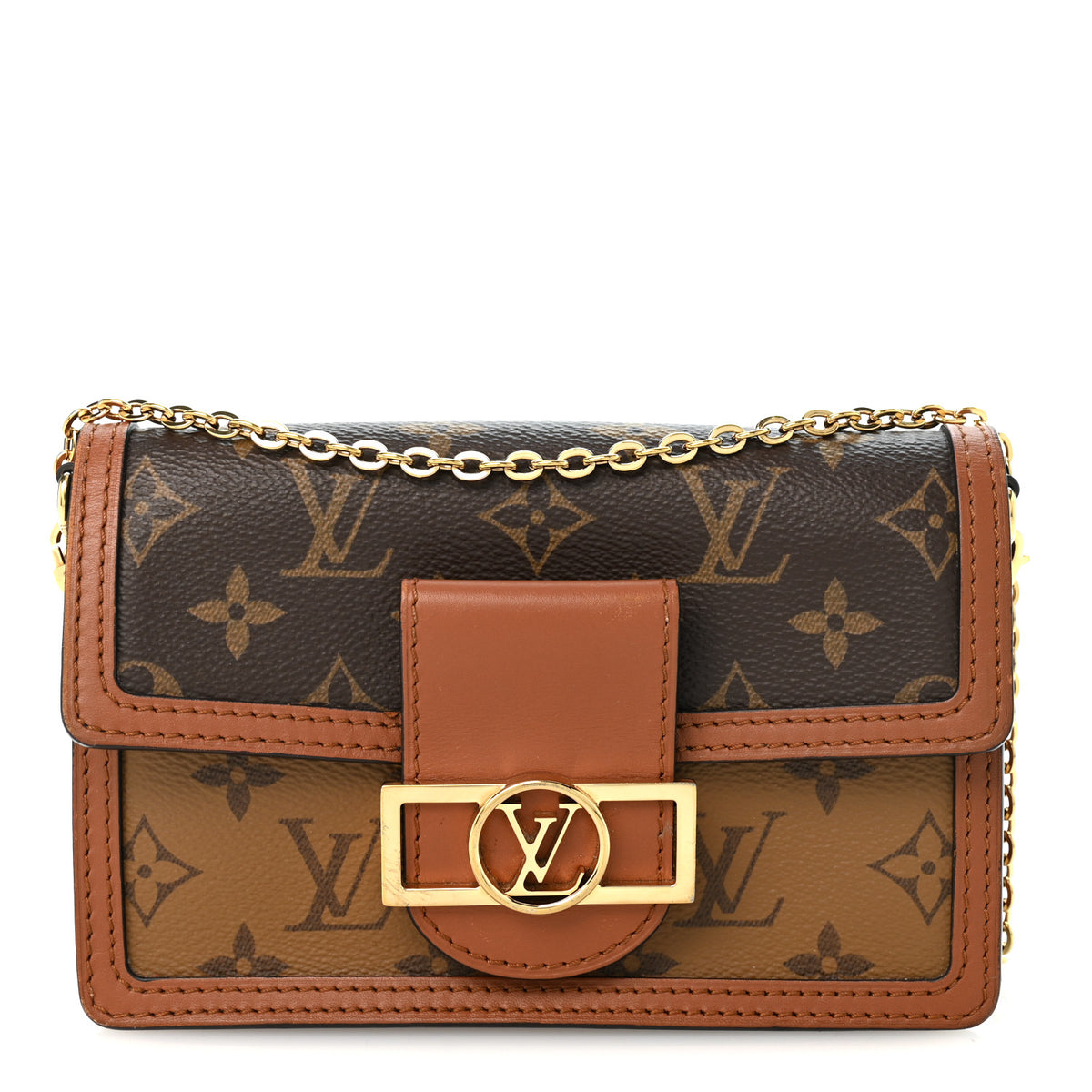 Louis Vuitton Reverse Monogram Dauphine Chain Wallet 1 of 9