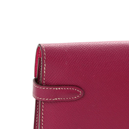 Hermes Epsom Candy Kelly Longue Wallet Tosca Rose Tyrien 12 of 17
