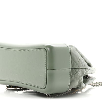 Chanel Aged Calfskin Quilted Small Gabrielle Backpack Green 9 of 9