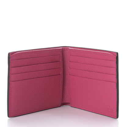 Gucci Grained Calfskin Logo Bi-Fold Wallet Box Pink Green 5 of 7