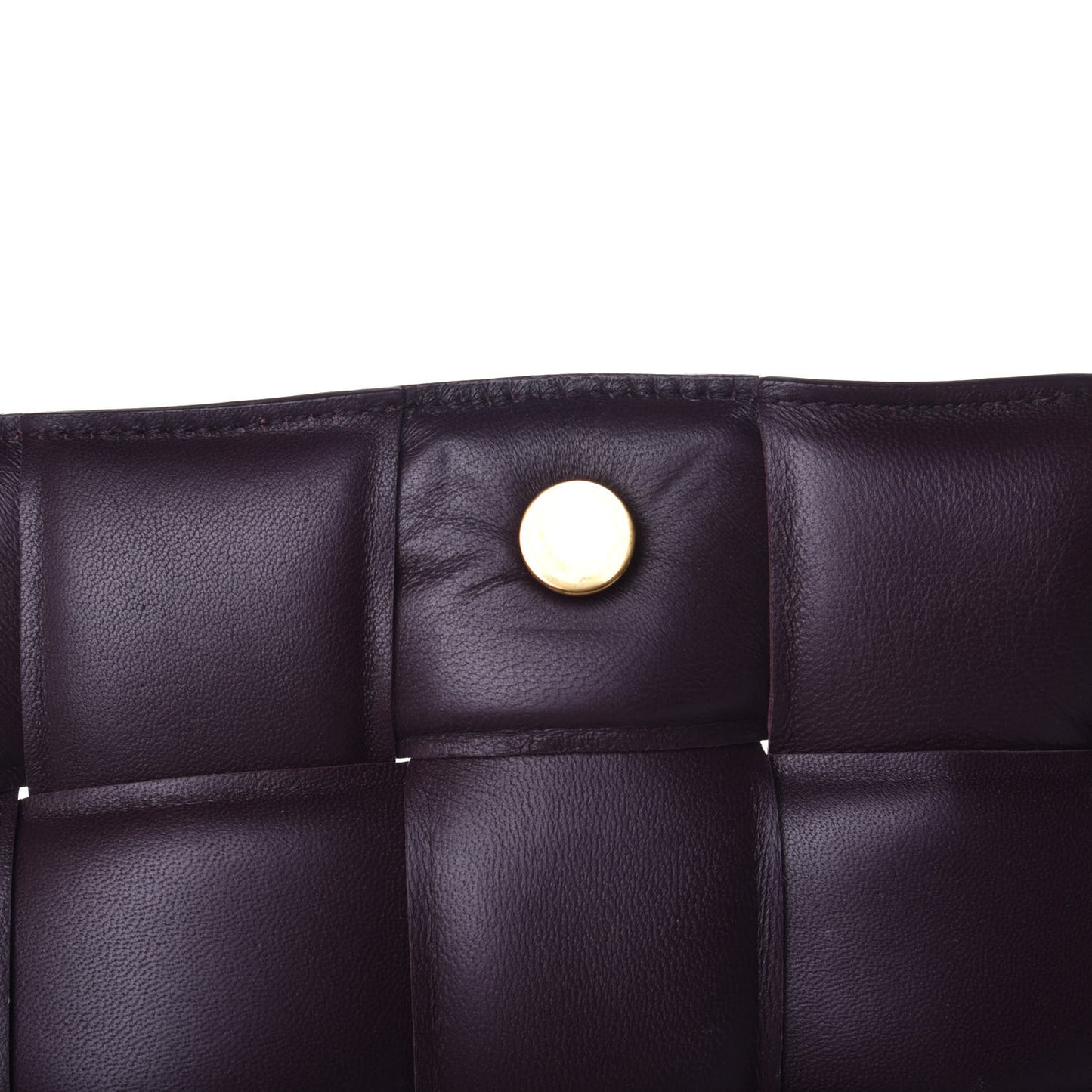 Nappa Maxi Intreccio Padded Cassette Crossbody Bag Plum
