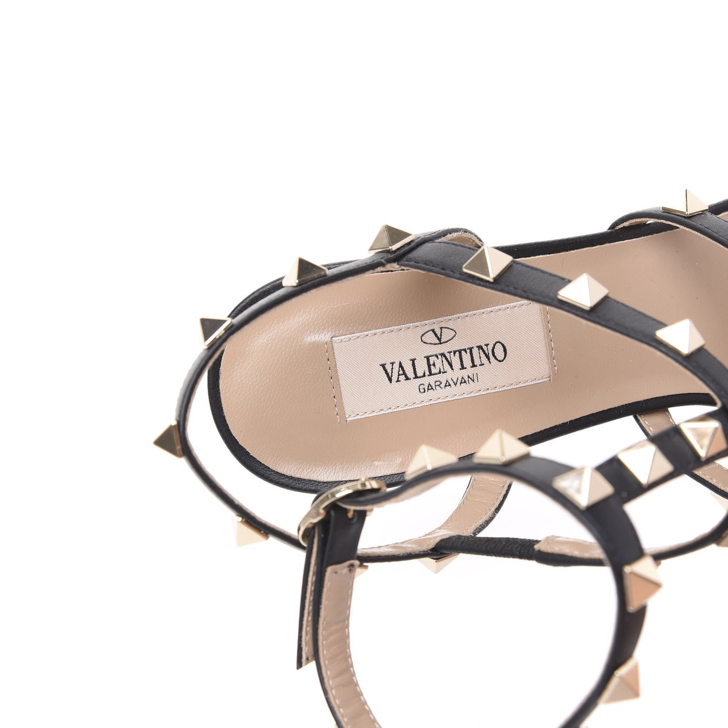 Valentino Garavani Nappa Rockstud Gladiator 70mm Sandals 37.5 Black 7 of 8
