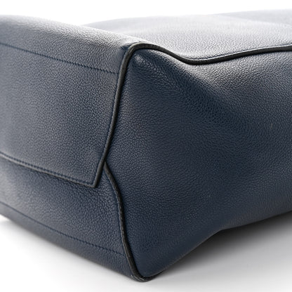 Celine Soft Grained Calfskin Sangle Bucket Bag Navy Blue 10 of 11