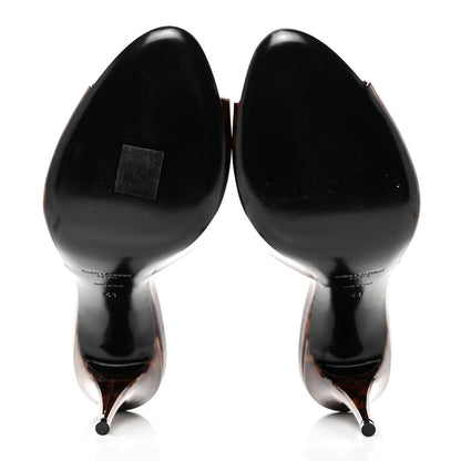 Saint Laurent Patent Tartaruga Sexy 95mm Mules 41 Tortoise Brown 5 of 9