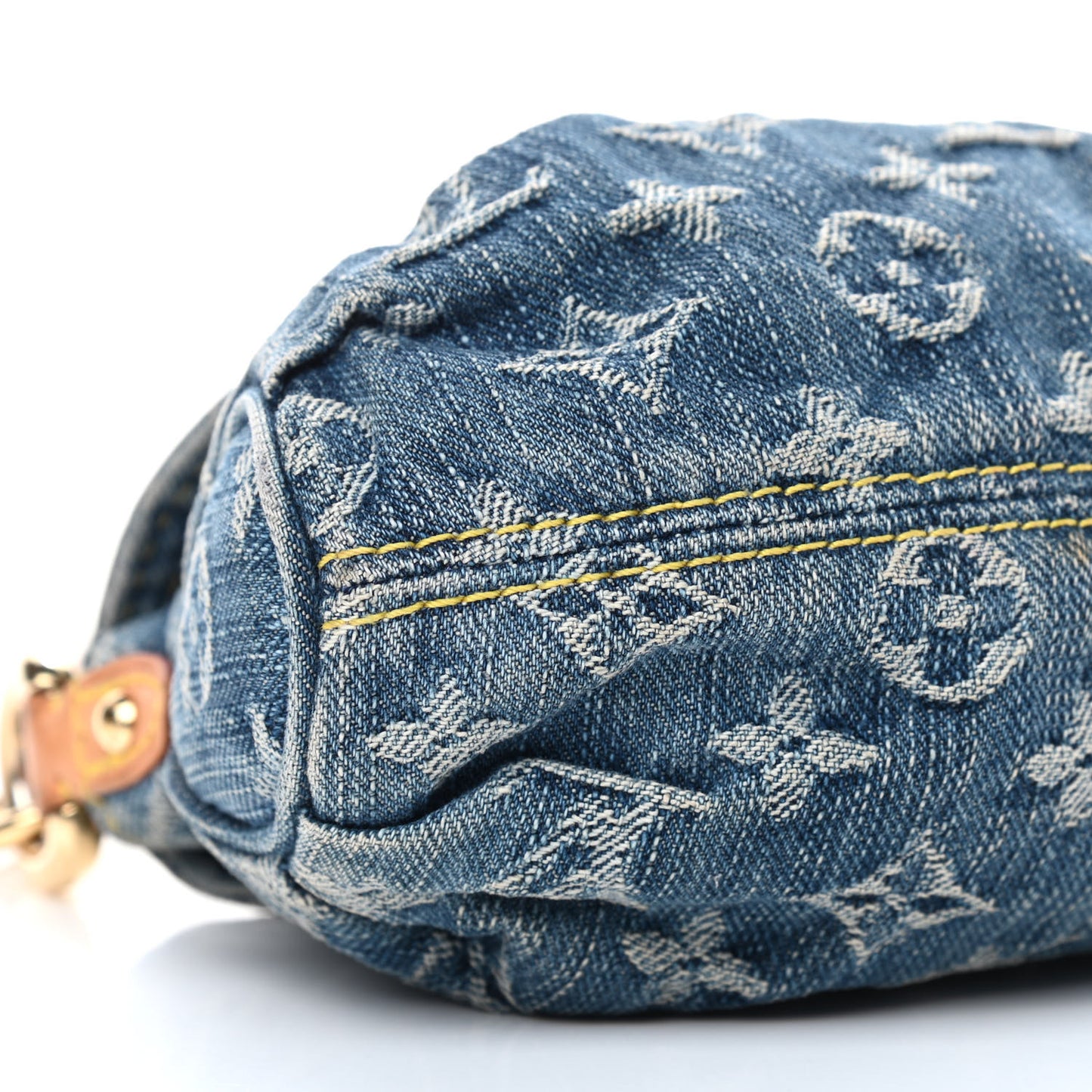 Monogram Denim Mini Pleaty Blue