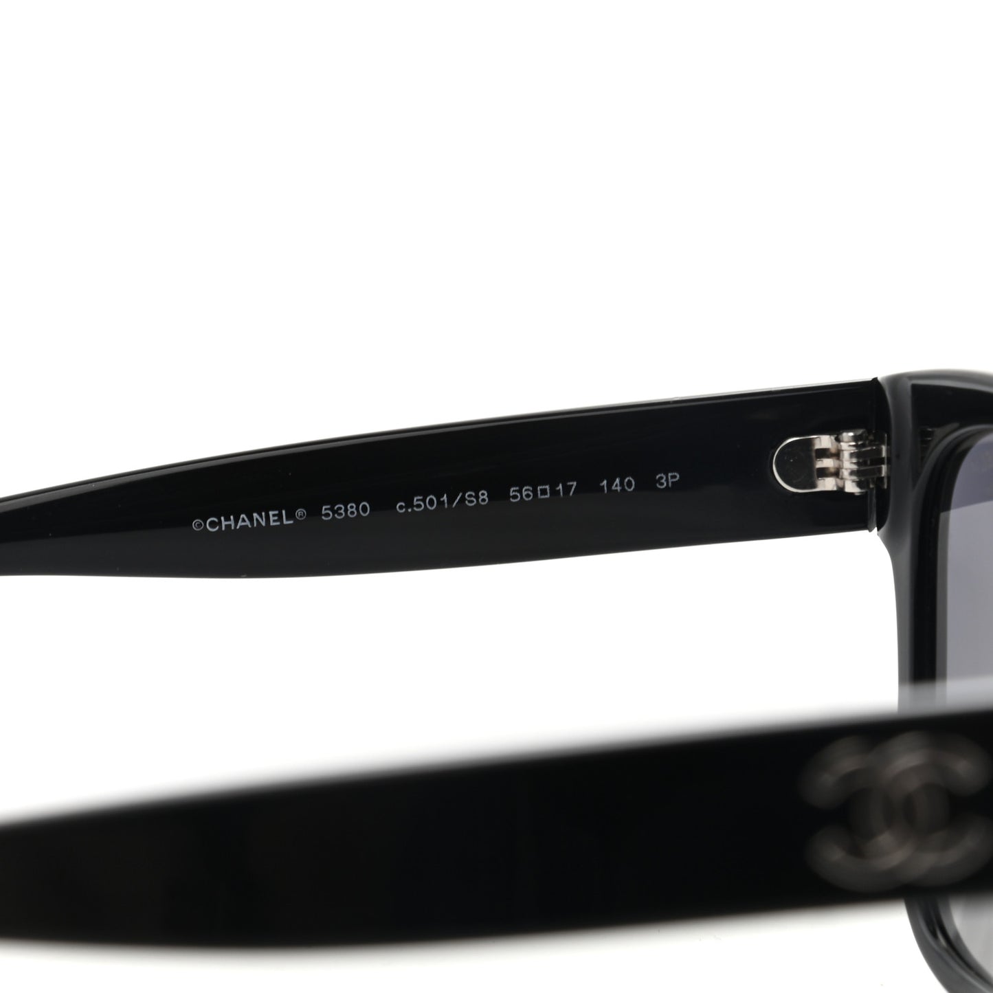 Acetate Polarized Square CC Sunglasses 5380 Black