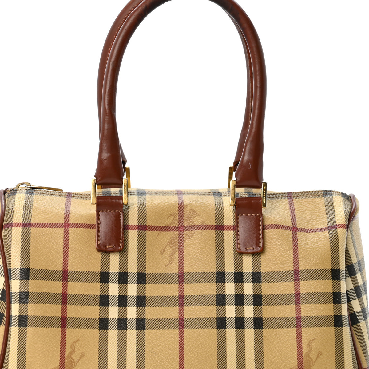 Burberry Haymarket Check Bowling Bag Brown 8 of 13