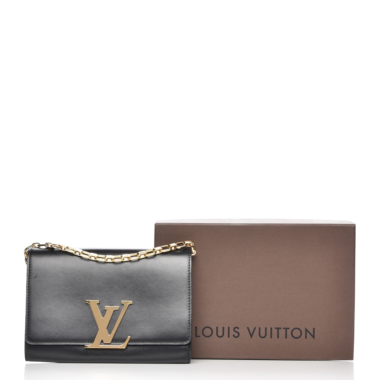 Louis Vuitton Calfskin Chain Louise GM Black 11 of 11