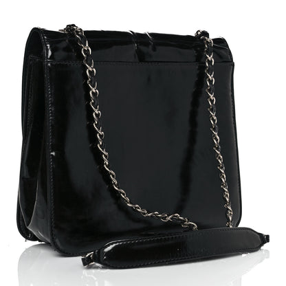Chanel Glazed Calfskin Single Flap Black 2 of 18