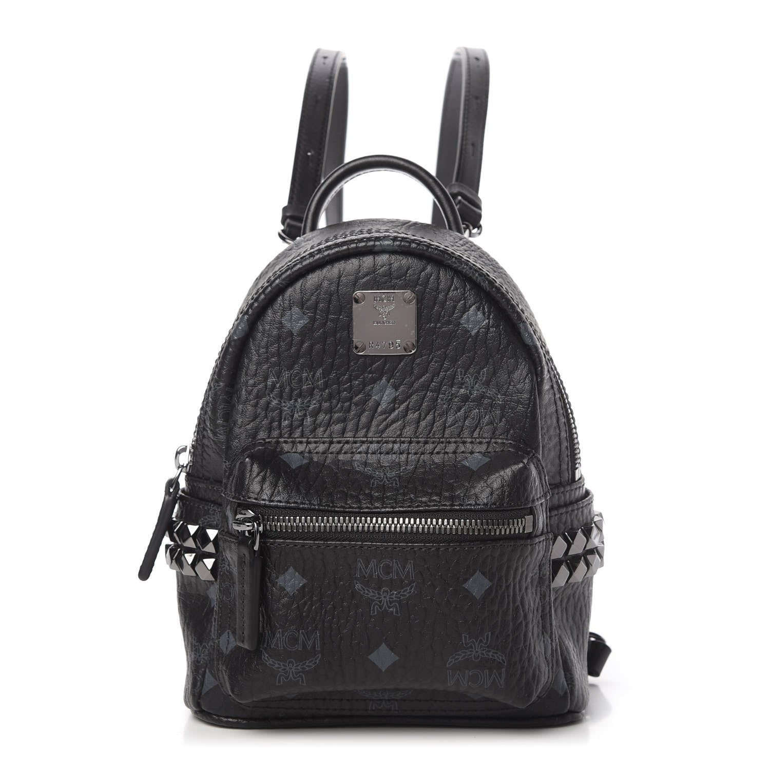 MCM Visetos Side Stud X-Mini Stark Bebe Boo Backpack Black 1 of 9