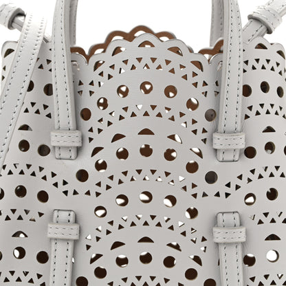 Alaia Calfskin Vienne Wave Mina 16 Bag Gris Perle 7 of 9