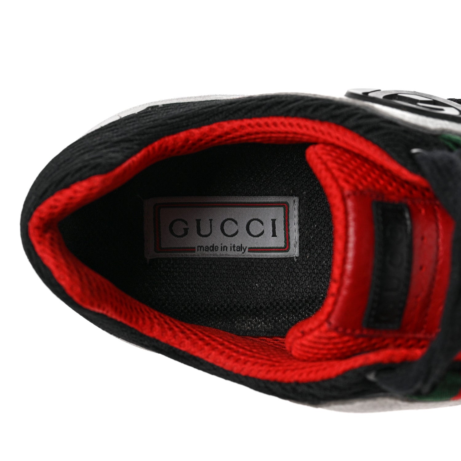 Gucci Calfskin Womens Interlocking G Sneakers 38.5 Black White 8 of 10