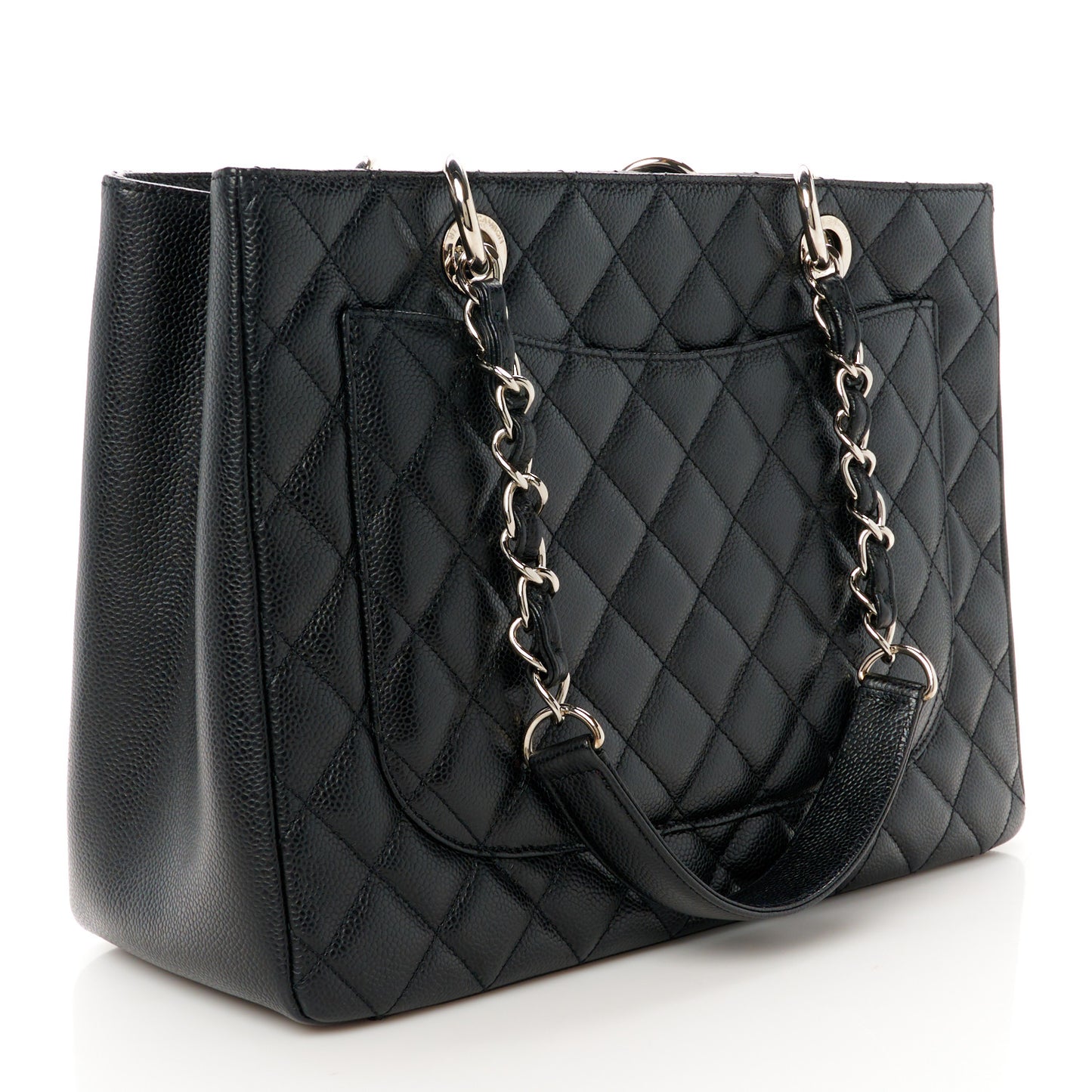 Caviar Quilted Grand Shopping Tote GST Black