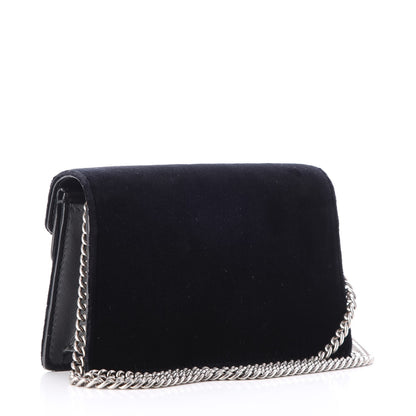 Gucci Velvet Super Mini Dionysus Shoulder Bag Black 3 of 7