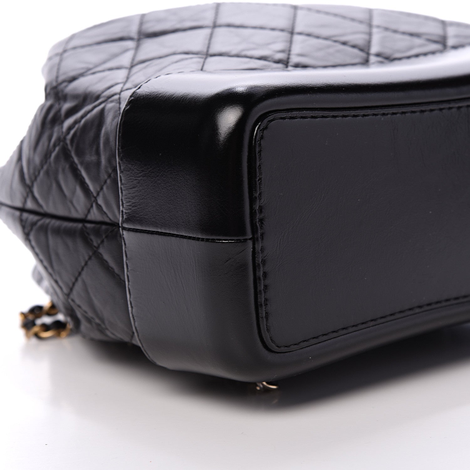 Chanel Aged Calfskin Quilted Small Gabrielle Backpack Black 8 of 9