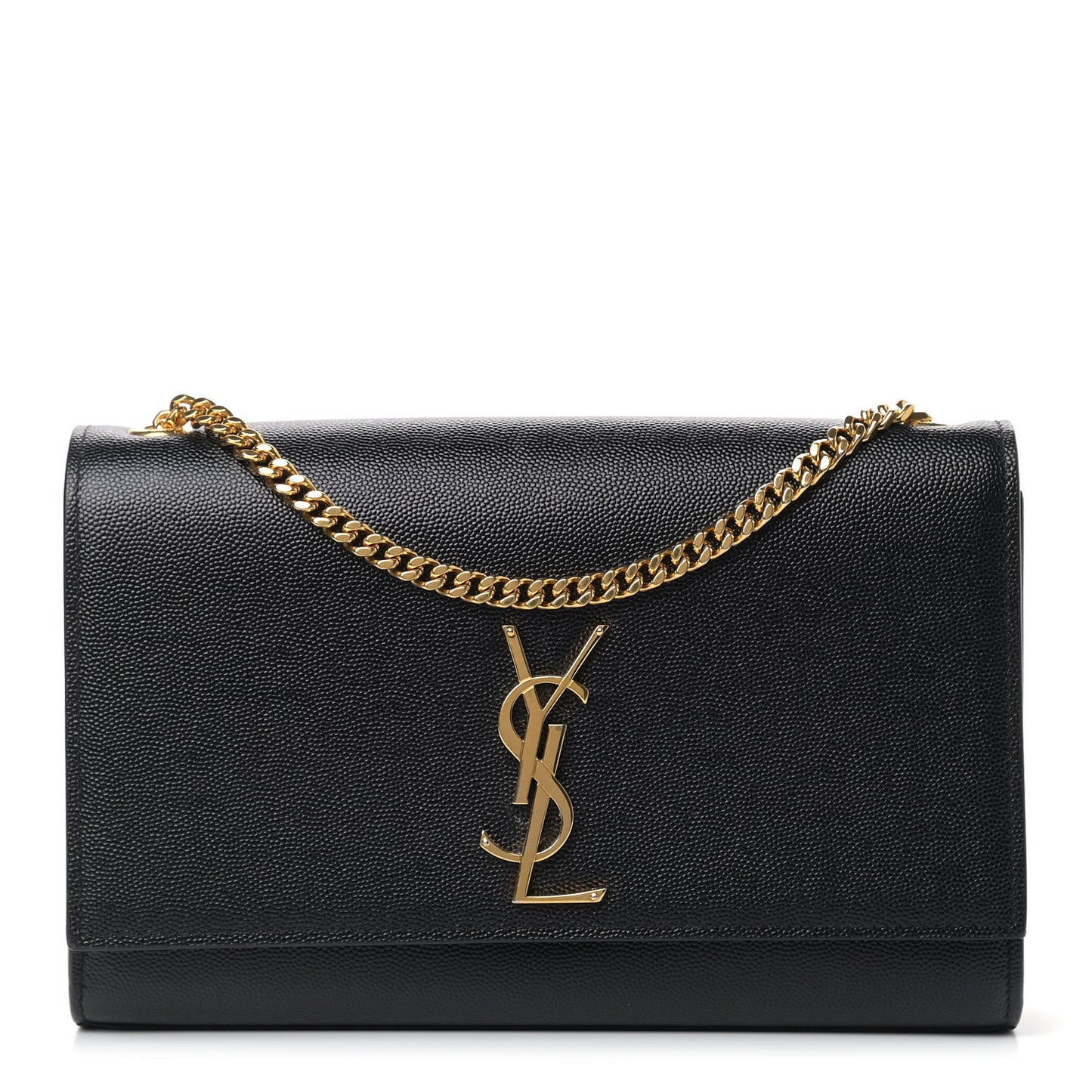 Grain De Poudre Medium Classic Monogram Kate Satchel Black