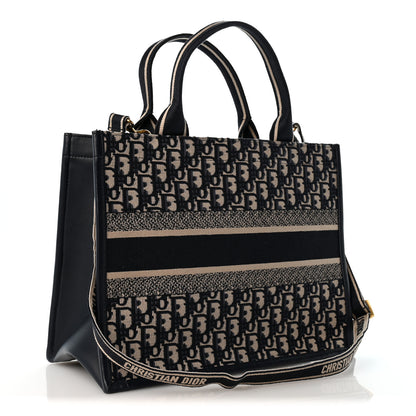 Christian Dior Oblique Calfskin Medium Book Tote With Strap Blue Multicolor 3 of 14