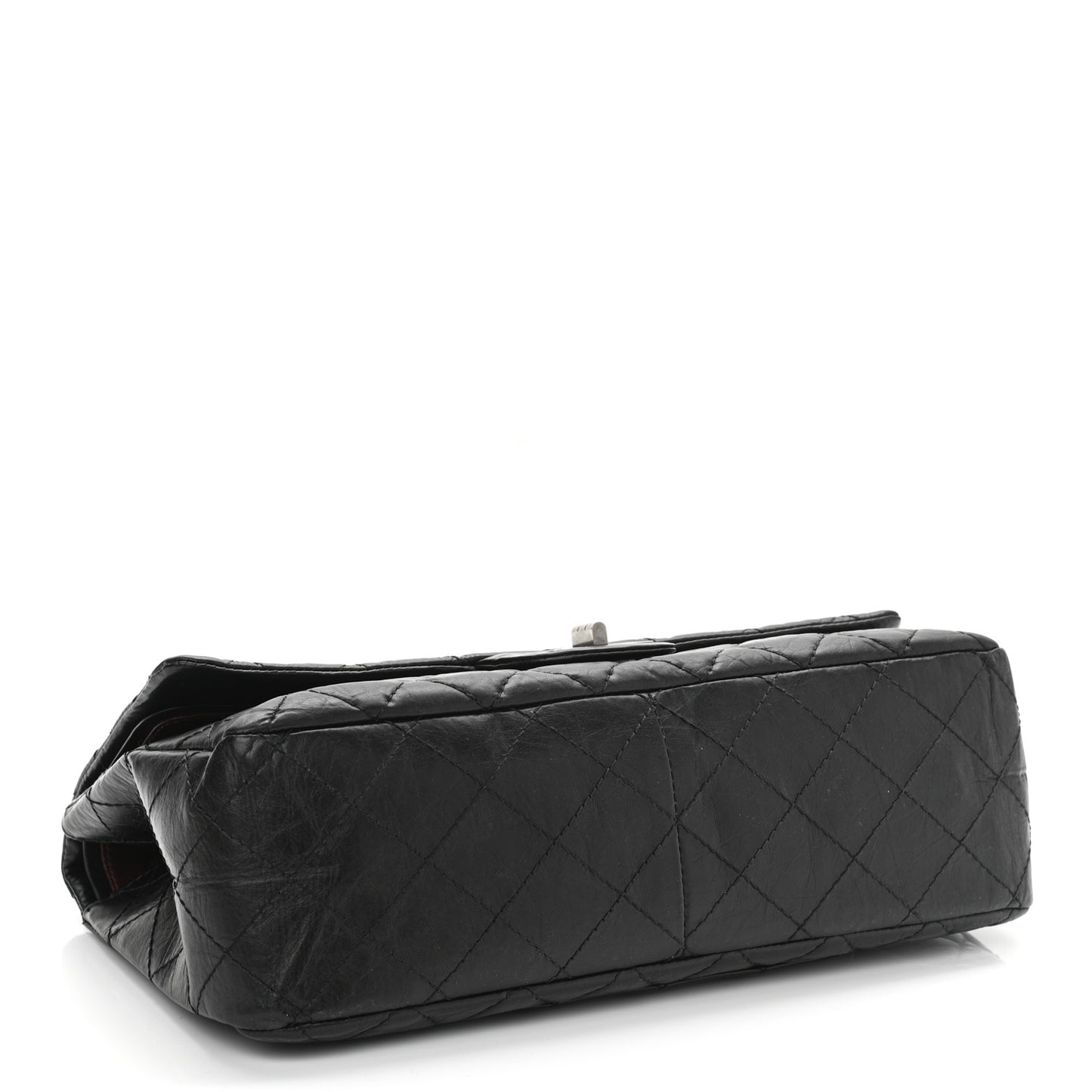 Aged Calfskin Quilted 2.55 Reissue 227 Flap Black