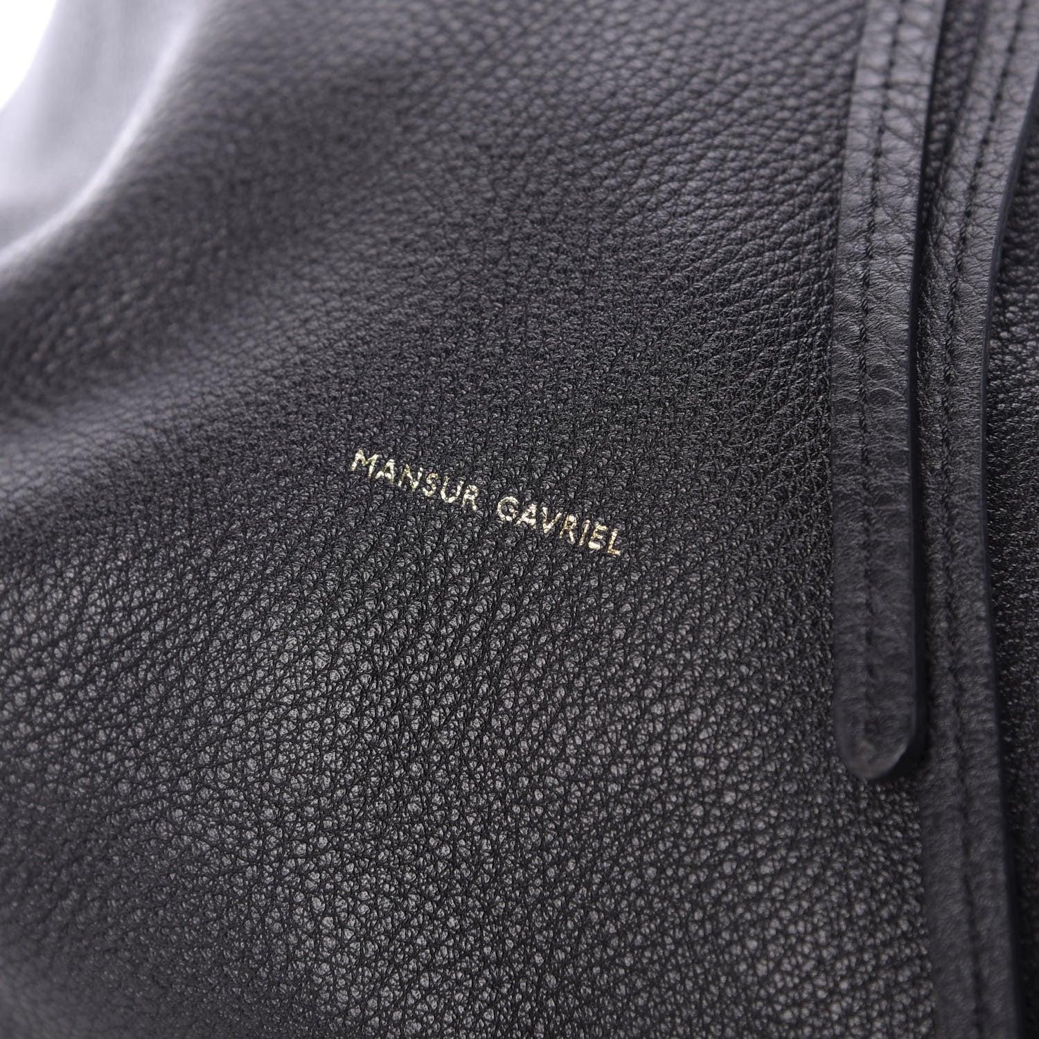 Mansur Gavriel Tumbled Calfskin Backpack Bag Black 7 of 7