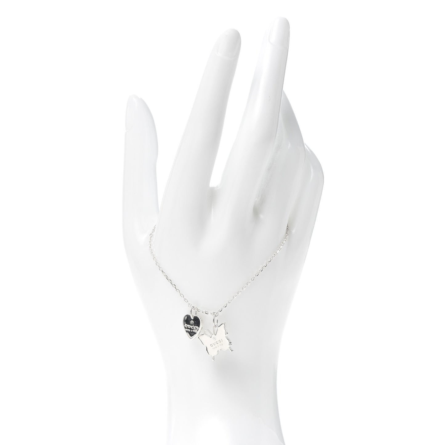 Sterling Silver Trademark Heart Butterfly Bracelet