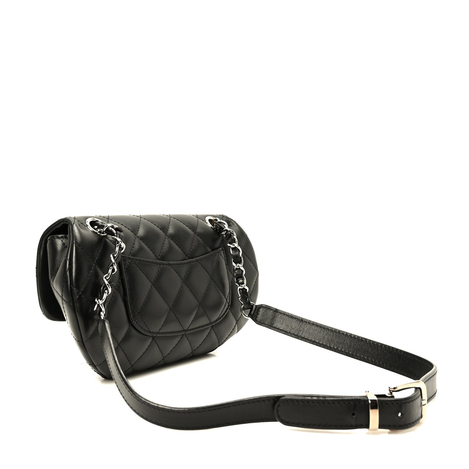 Chanel Calfskin Quilted CC Uniform Flap Belt Bag Black 3 of 10