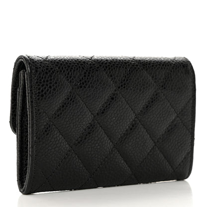 Chanel Caviar Quilted Flap Card Holder Black 3 of 9