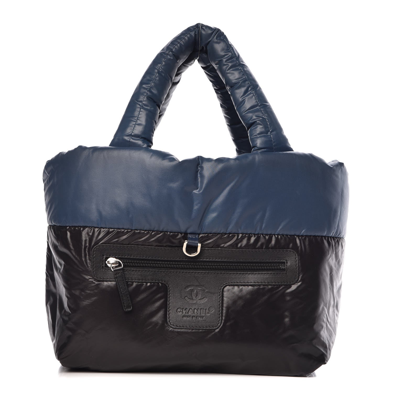 Chanel Nylon Quilted Small Coco Cocoon Reversible Tote Blue 3 of 13