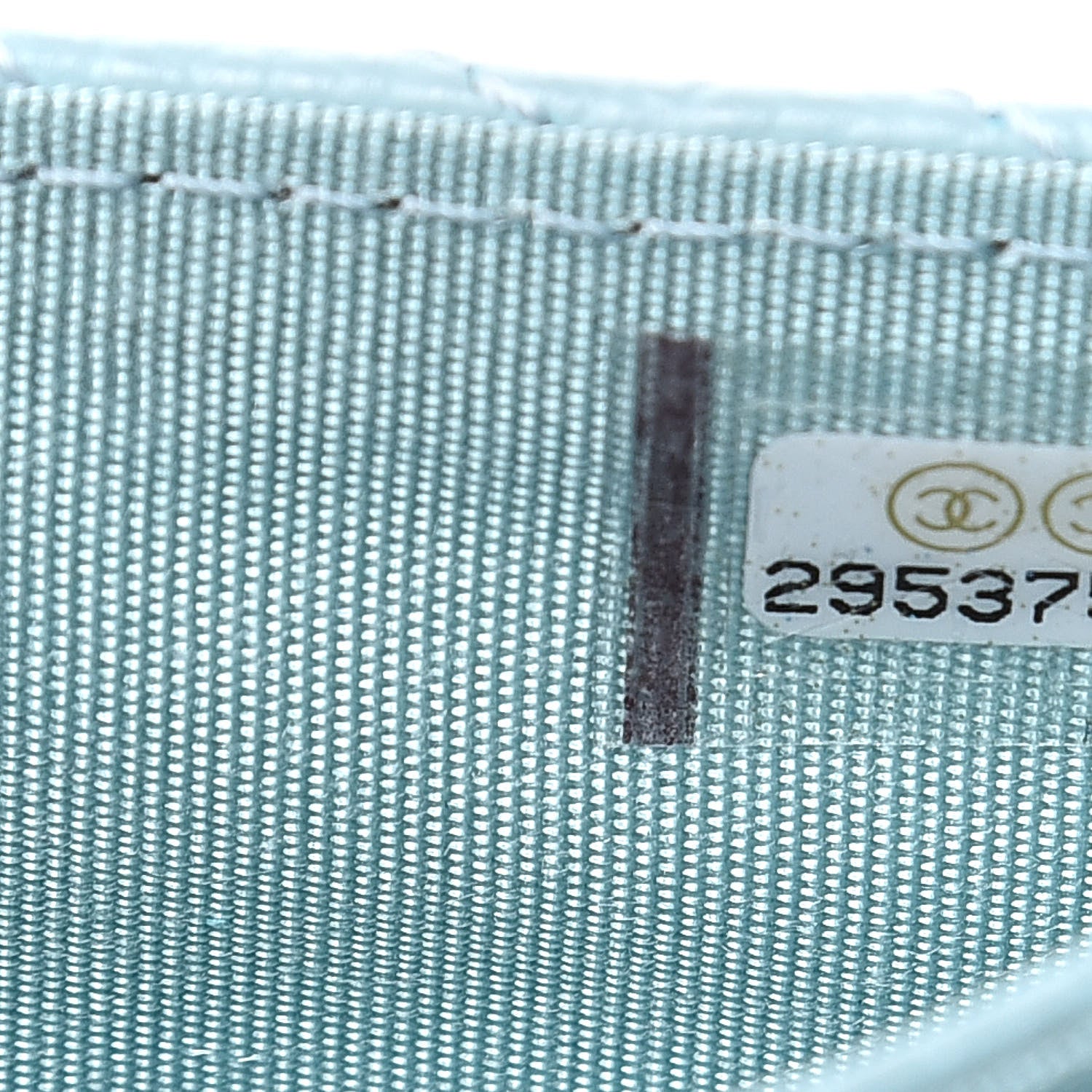 Chanel Caviar Chevron Quilted Boy Card Holder Wallet Light Blue 8 of 9