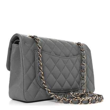 Chanel Caviar Quilted Small Double Flap Grey 3 of 11