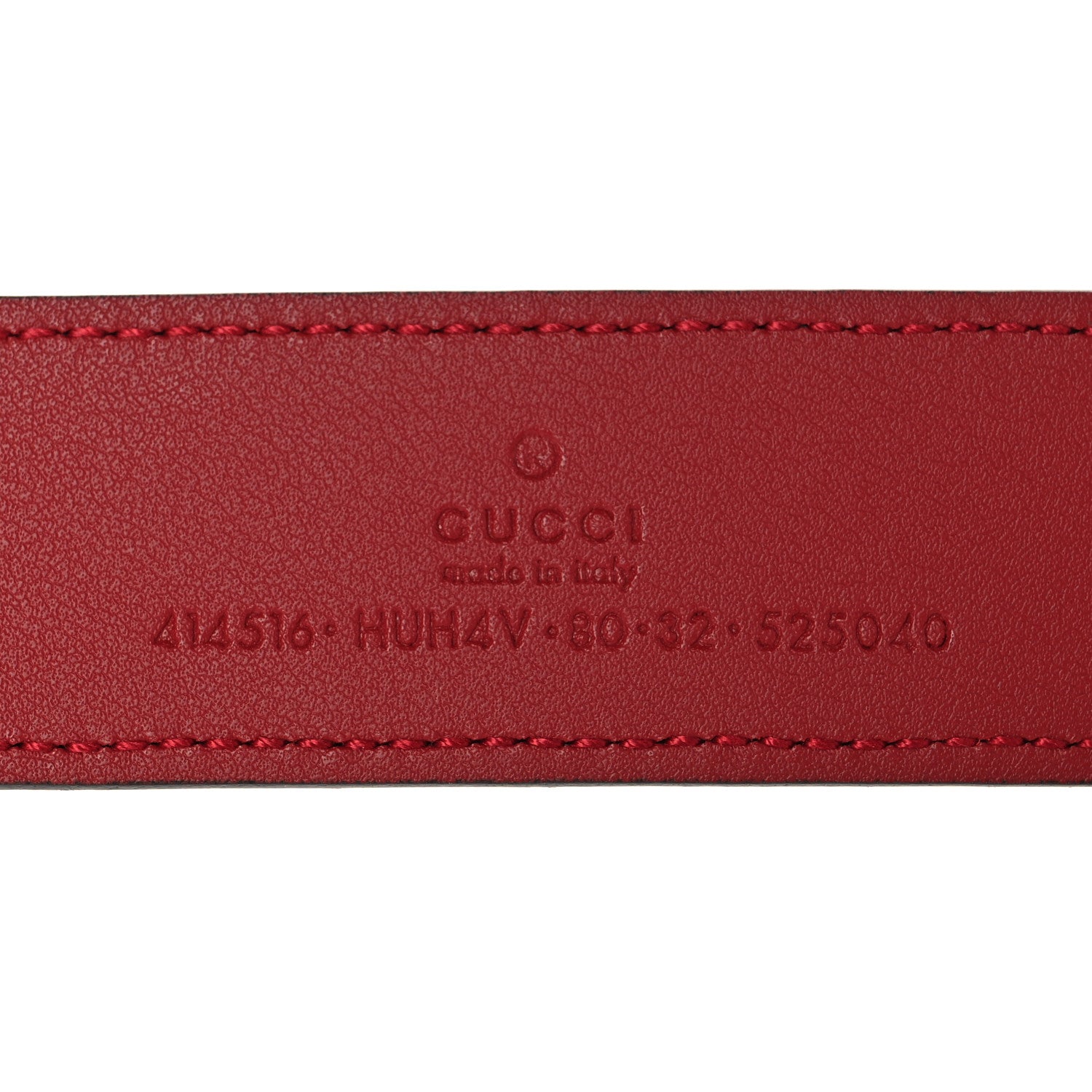 Gucci GG Supreme Enamel Double G 30mm Belt 80 32 Black New Cherry Red 3 of 6