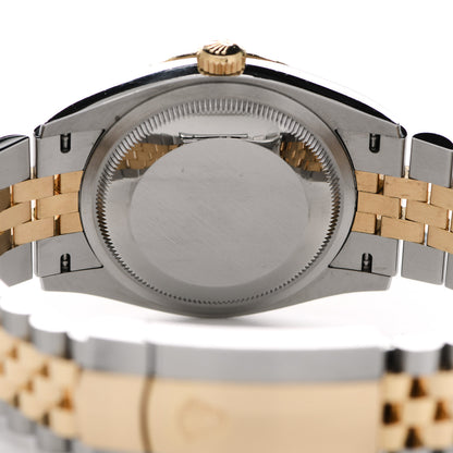 Rolex Stainless Steel 18K Yellow Gold Diamond 36mm Oyster Perpetual Datejust Watch Champagne 126233 4 of 5