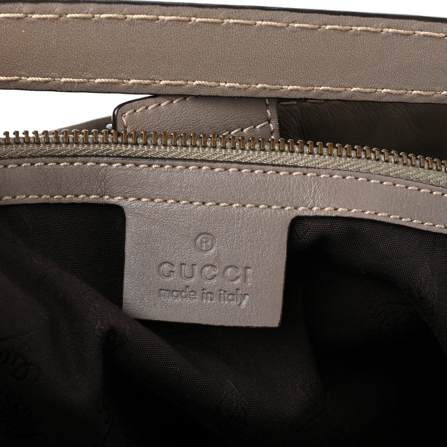 Guccissima Medium Jockey Tote Grey