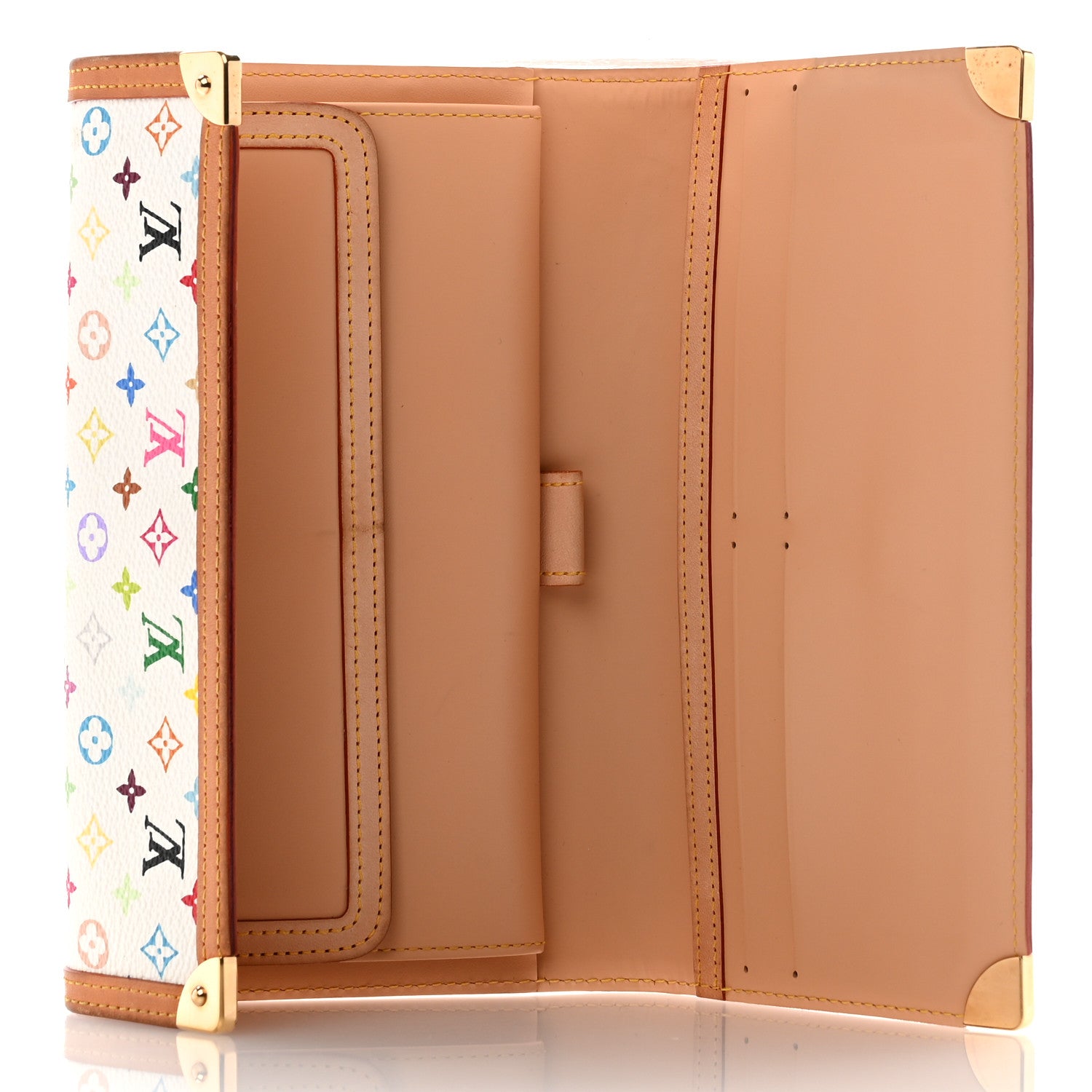 Louis Vuitton Monogram Multicolor Porte Tresor International Wallet White 5 of 13