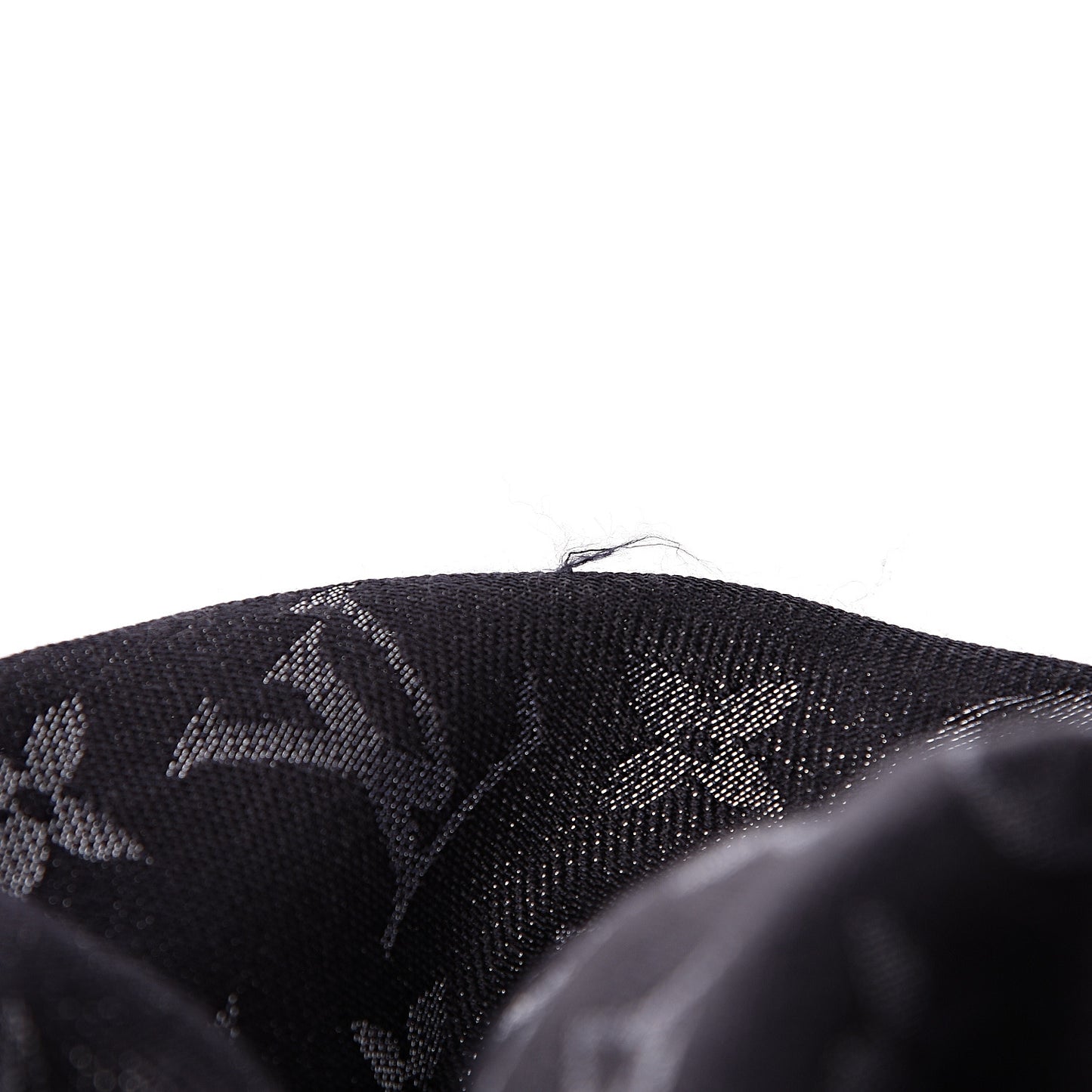Silk Lurex Wool Monogram Shine Shawl Black