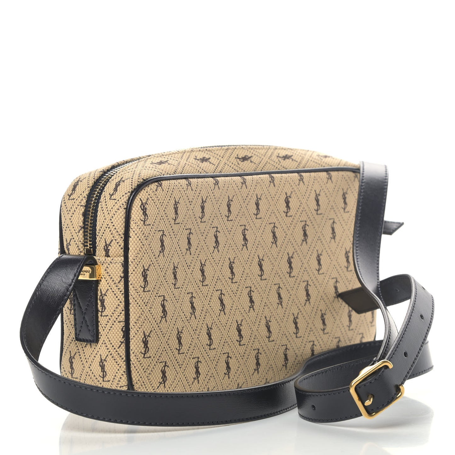 Canvas Monogram All Over Camera Bag Beige