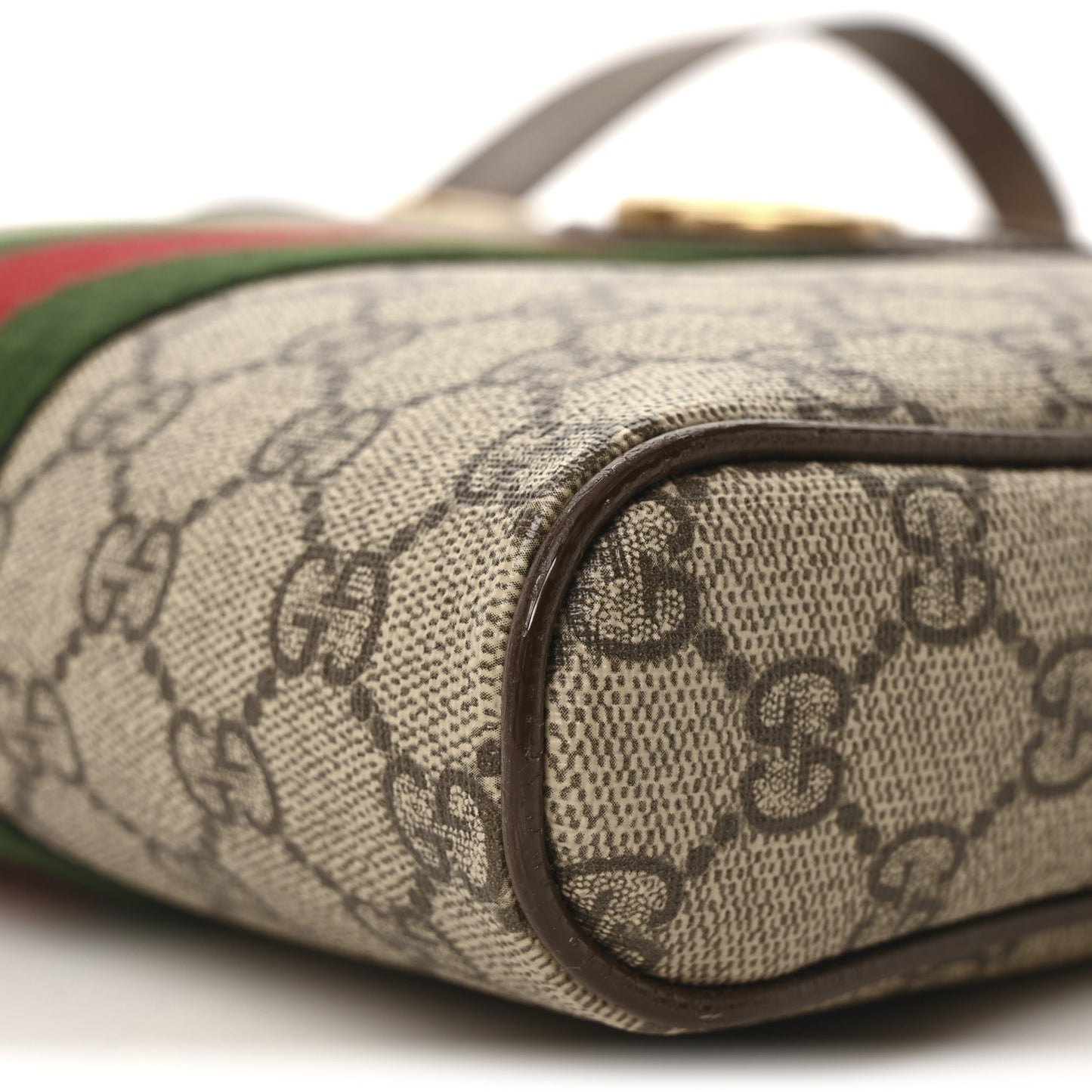 GG Supreme Monogram Web Small Ophidia Messenger Bag Brown