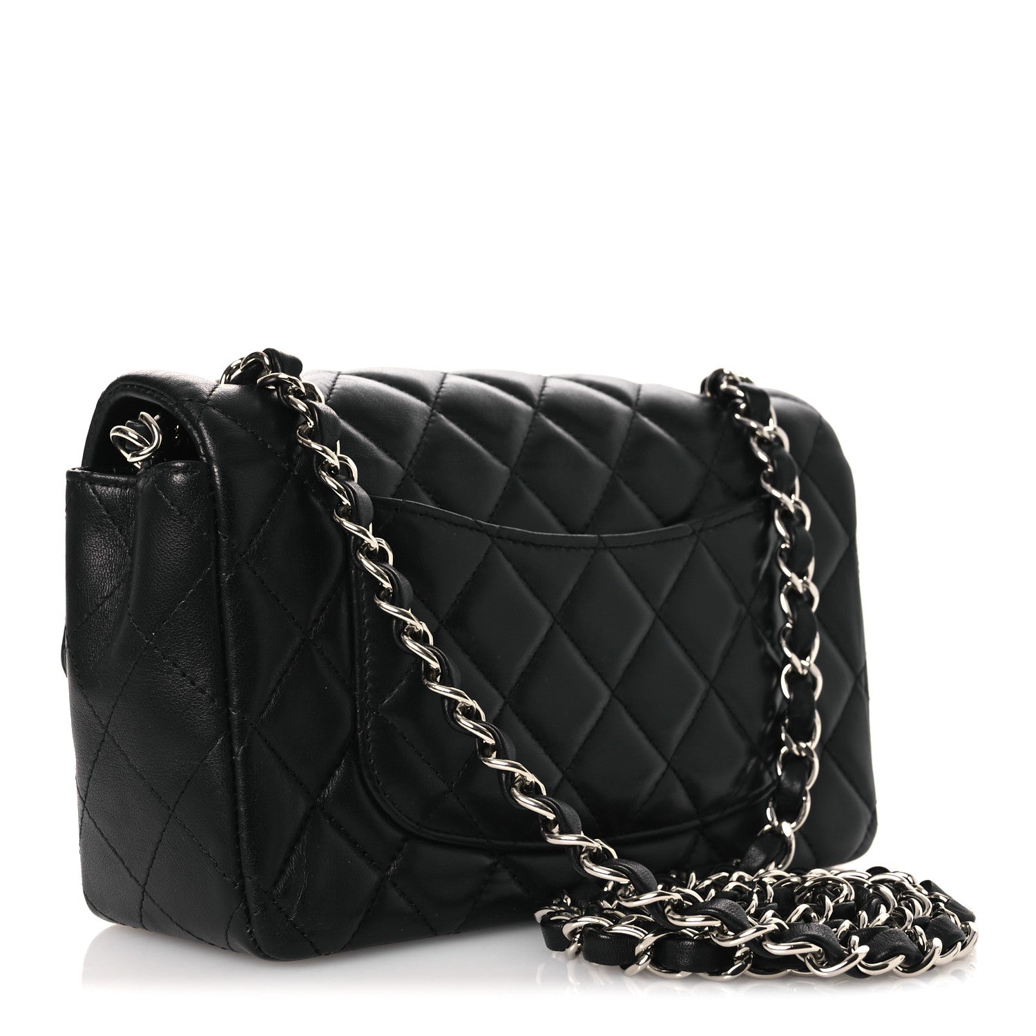 Chanel Lambskin Quilted Mini Rectangular Flap Black 3 of 13