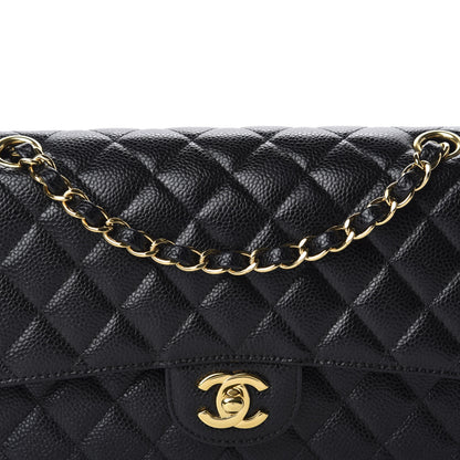 Chanel Caviar Quilted Medium Double Flap Black 10 of 11