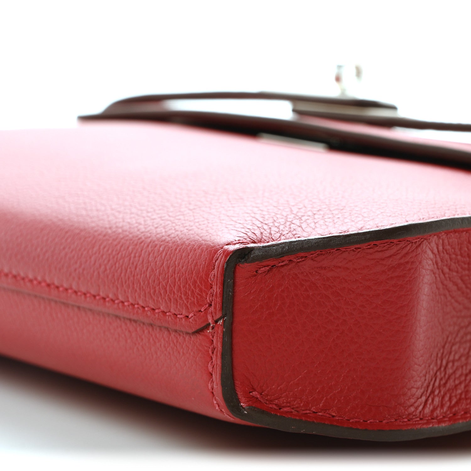 Hermes Evercolor Kelly Depeches 25 Pouch  Rouge Piment 10 of 10