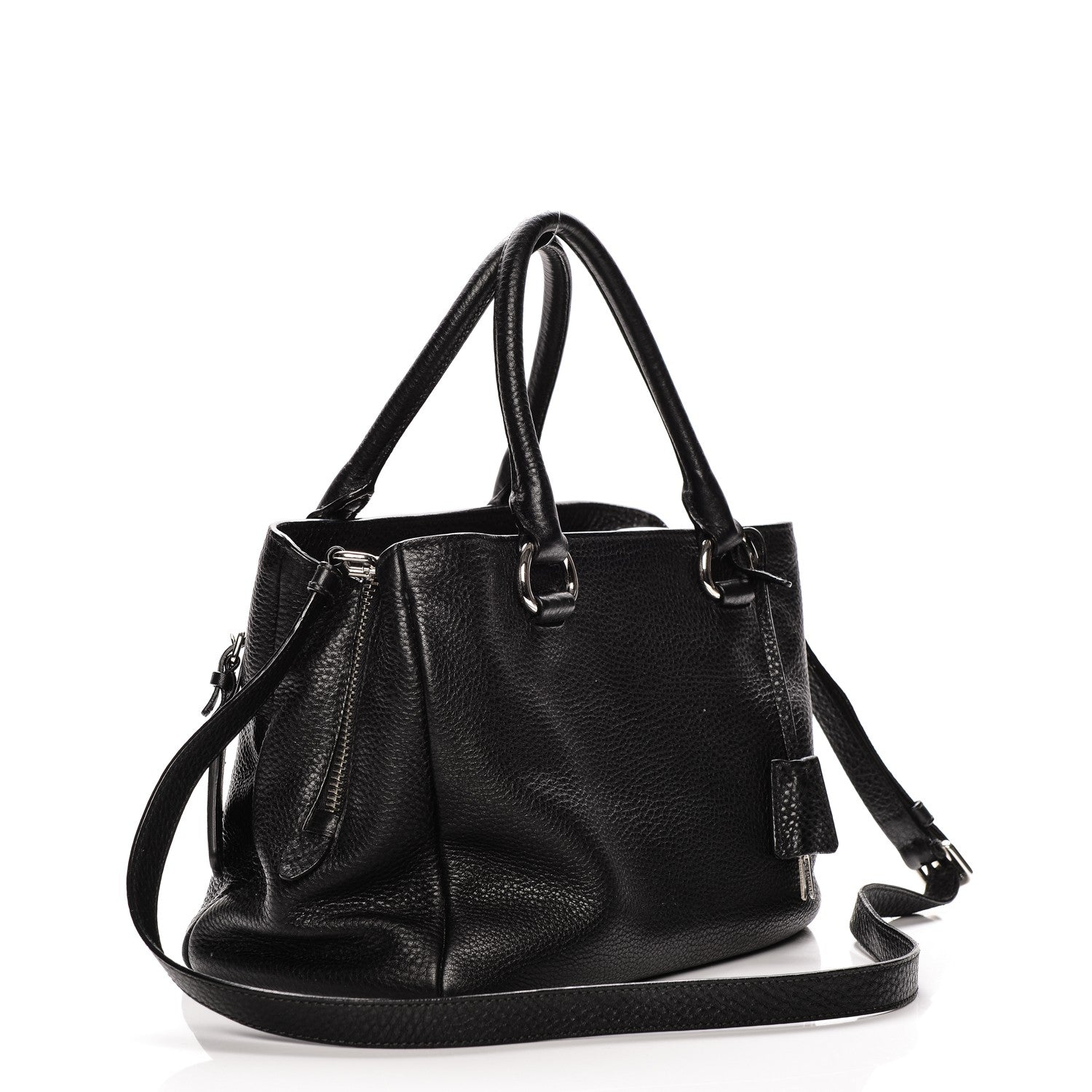 Prada Vitello Daino Tote Nero Black 3 of 10