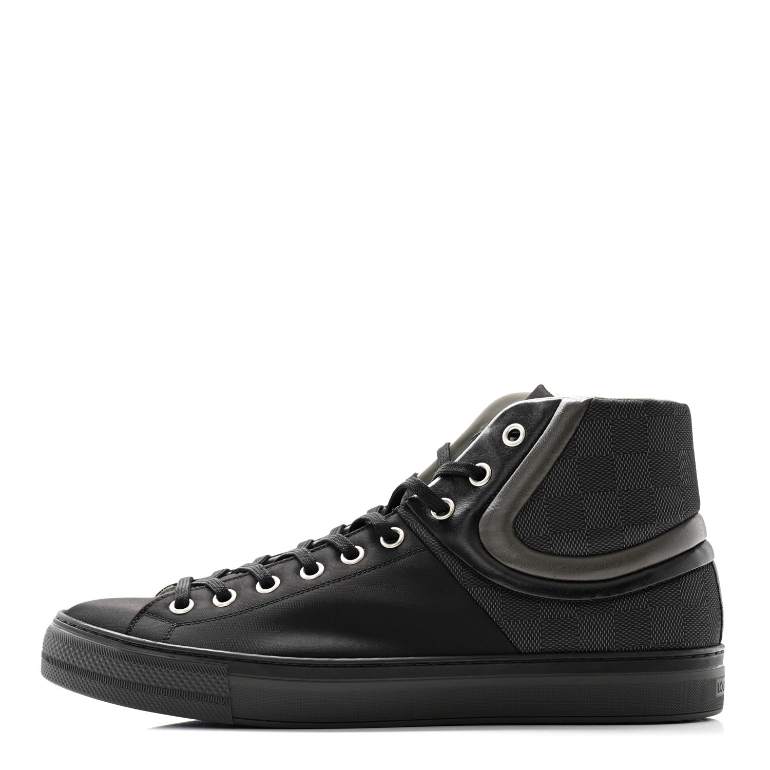 Louis Vuitton Damier Nylon Calfskin Sprinter Sneaker Boots 11 Black 1 of 9
