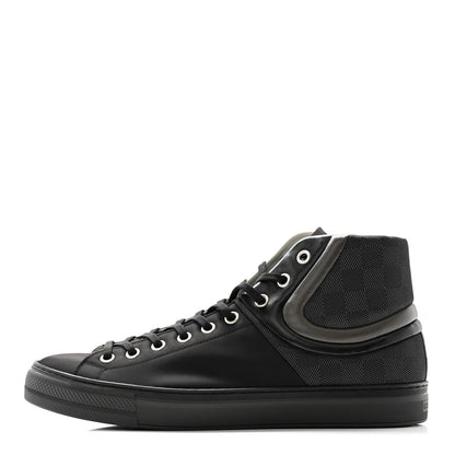 Louis Vuitton Damier Nylon Calfskin Sprinter Sneaker Boots 11 Black 1 of 9