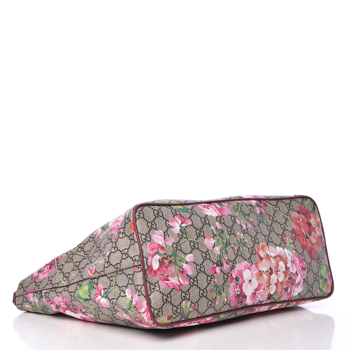 Soft GG Supreme Monogram Blooms Medium Crossbody Tote Beige Multicolor Dry Rose
