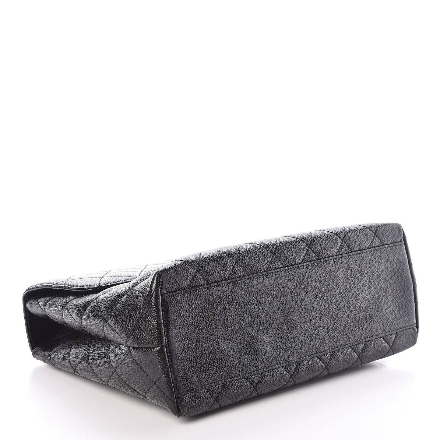 Caviar Quilted Jumbo Kelly Flap Black